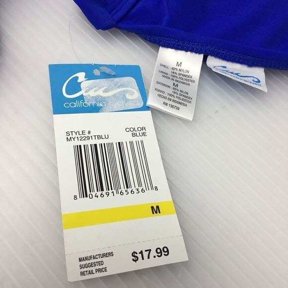 California Waves Banded Halter Bikini Top (D7) - Picture 5 of 5